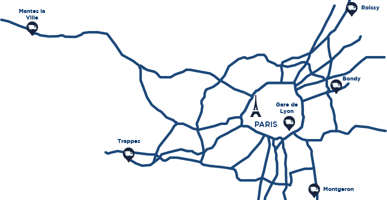 Carte agences Paris
